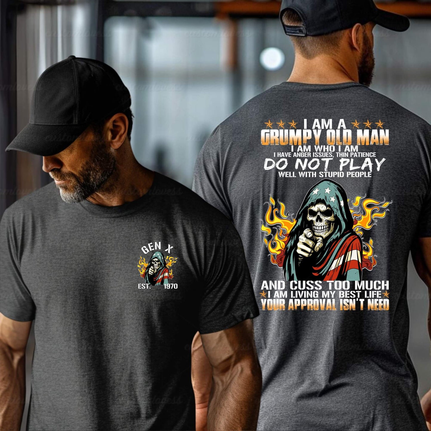 Custom I Am A Grumpy Old Men T-shirt