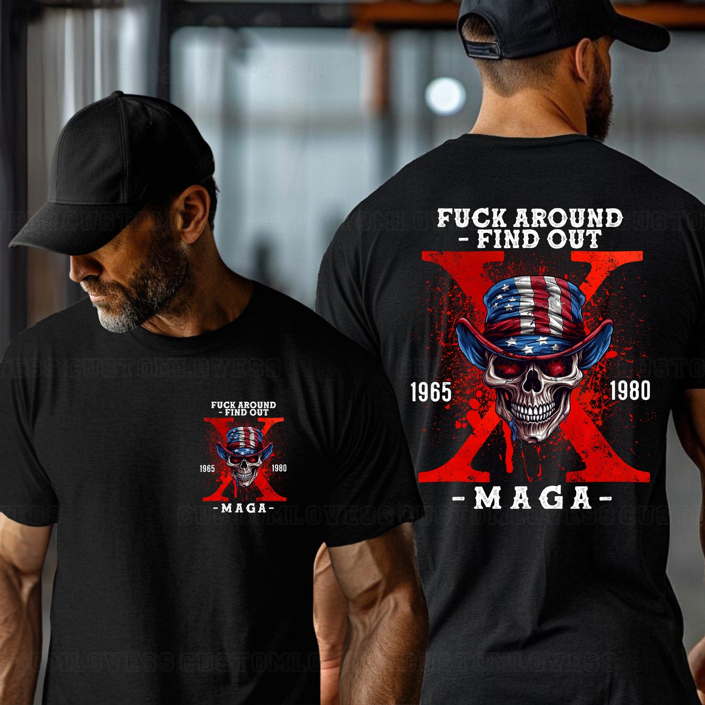 Custom Gen X Maga Skull T-shirt