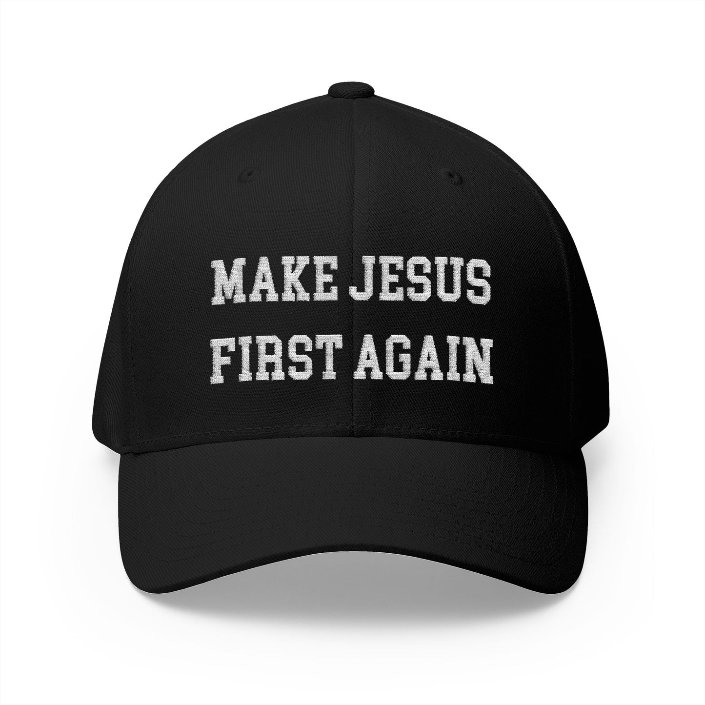 "Make Jesus First Again" - Embroidered Ballcap - Red or Black style