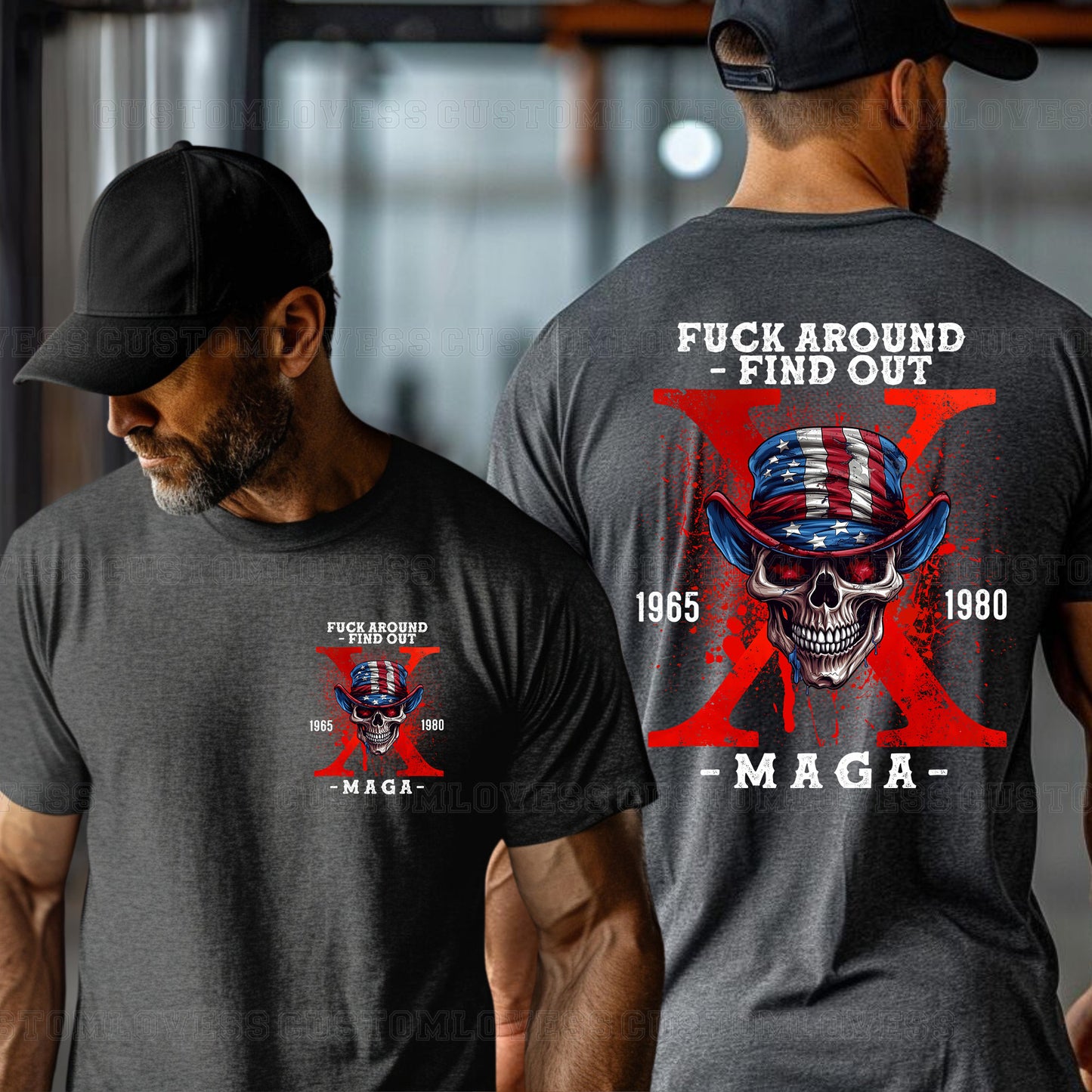 Custom Gen X Maga Skull T-shirt