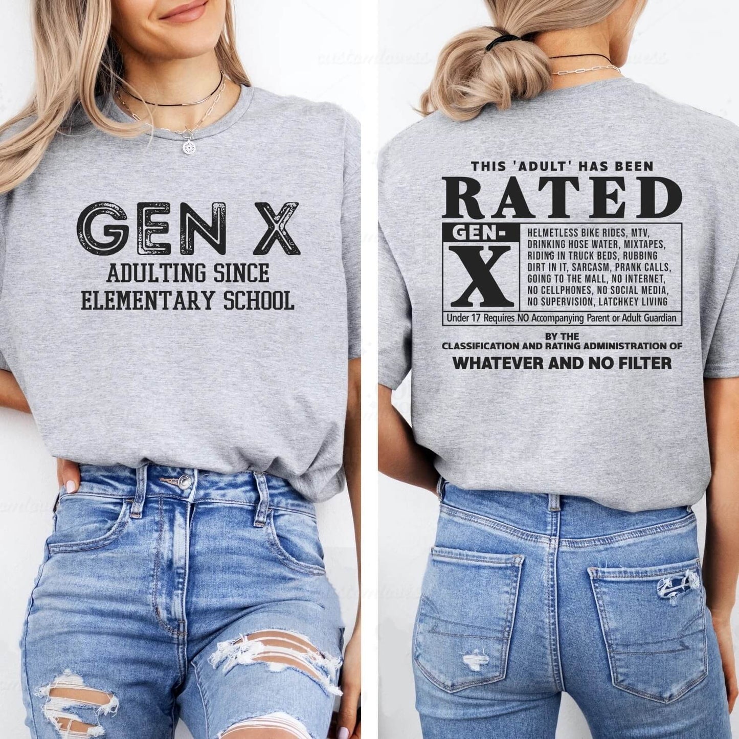 Custom Gen X New Version "Rated" Hoodie