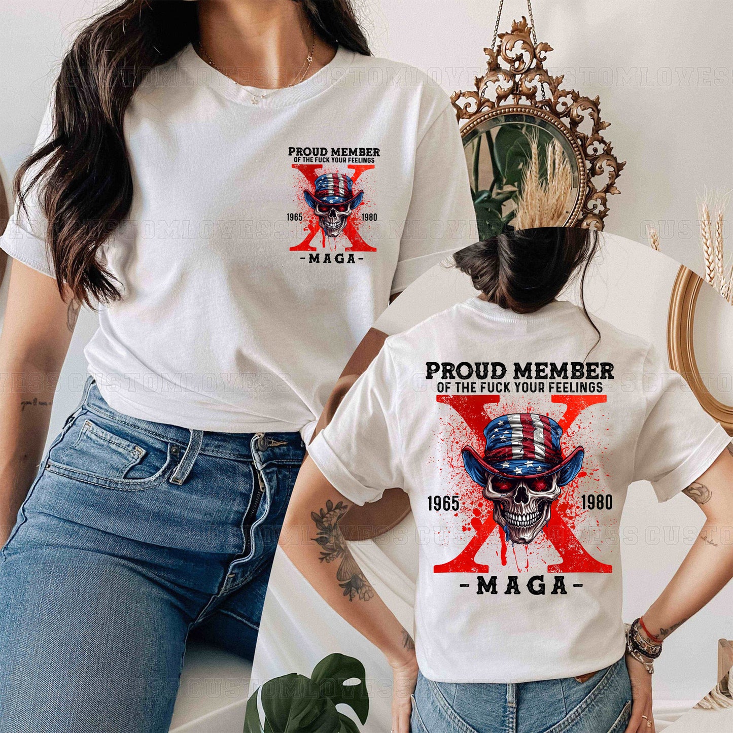 Custom Gen X Maga Skull T-shirt