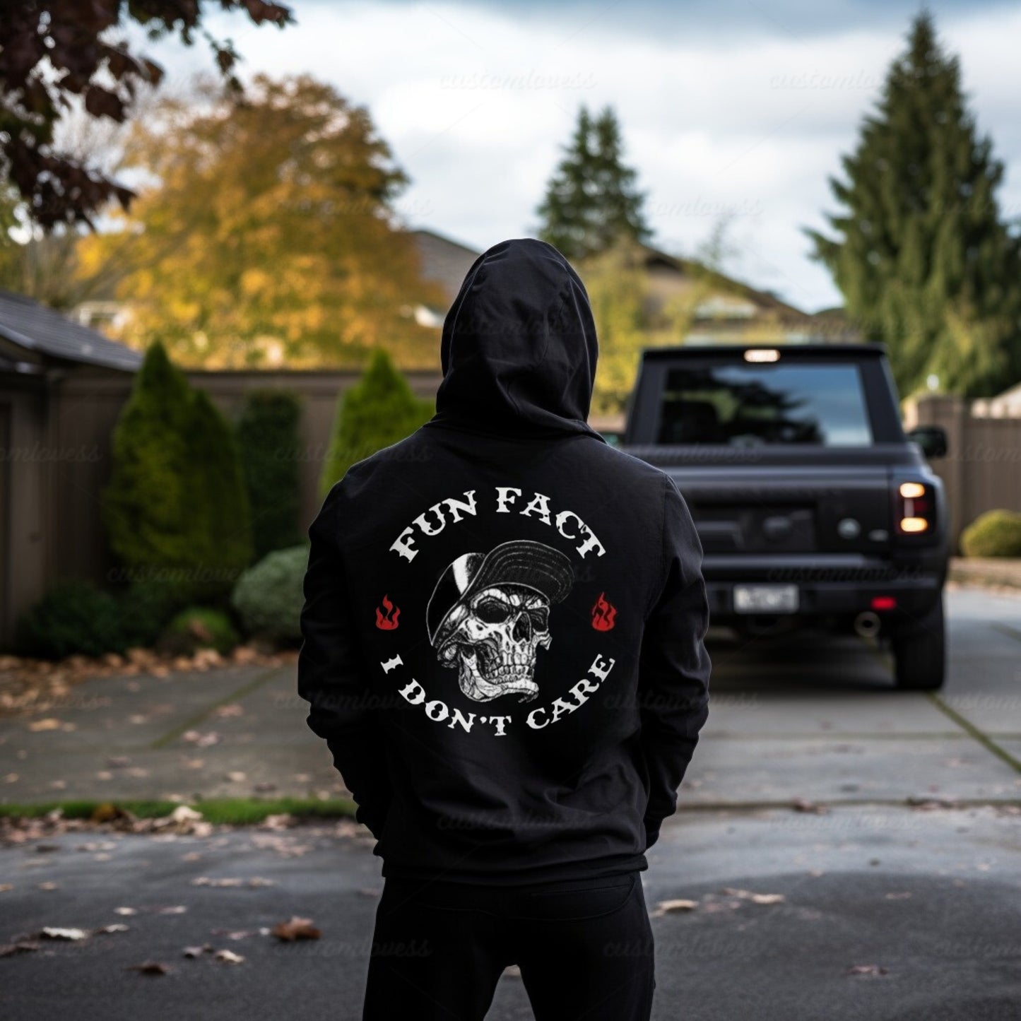 Fun Fact I Don't Care Skull T-shirt