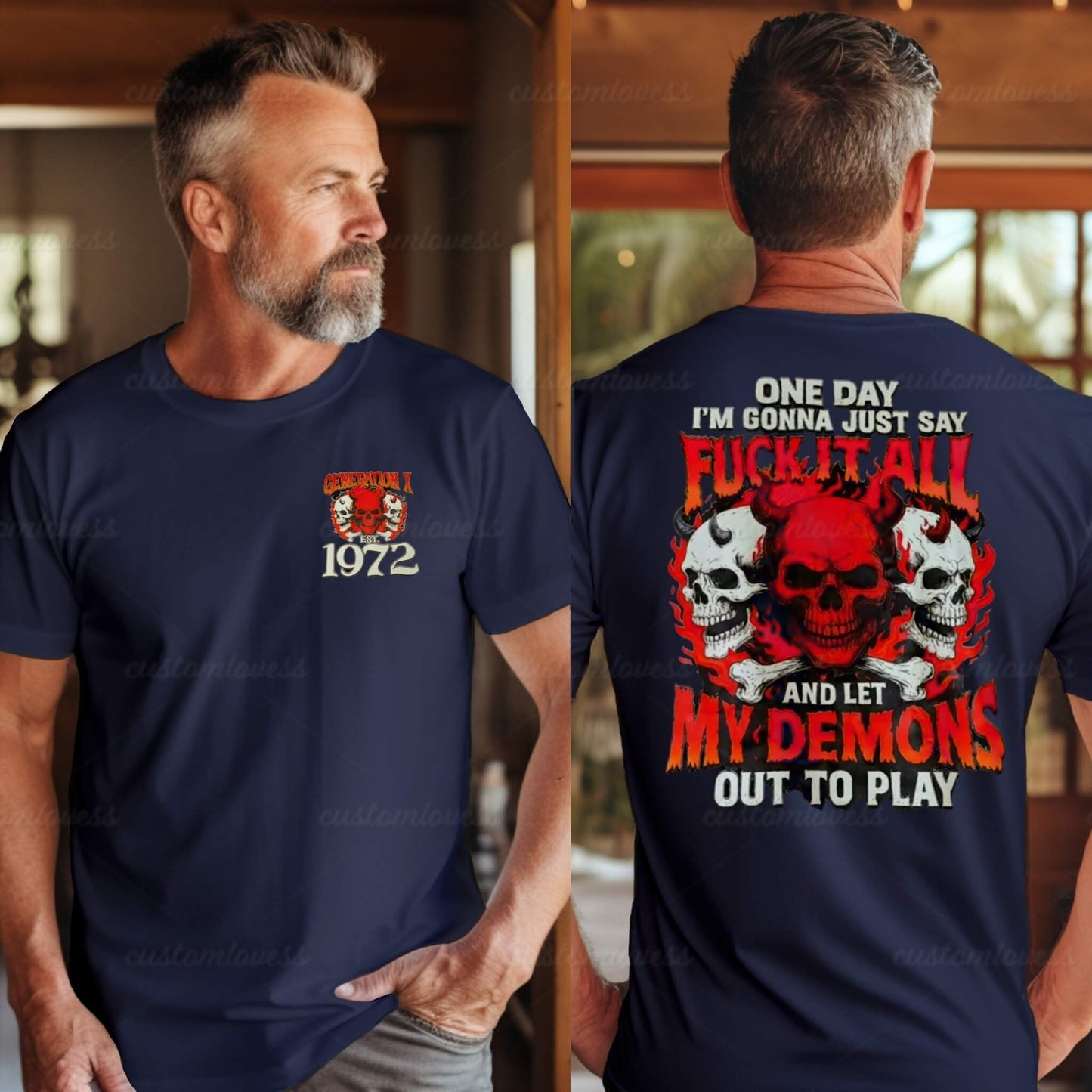 Custom My Demons Out To Play T-shirt