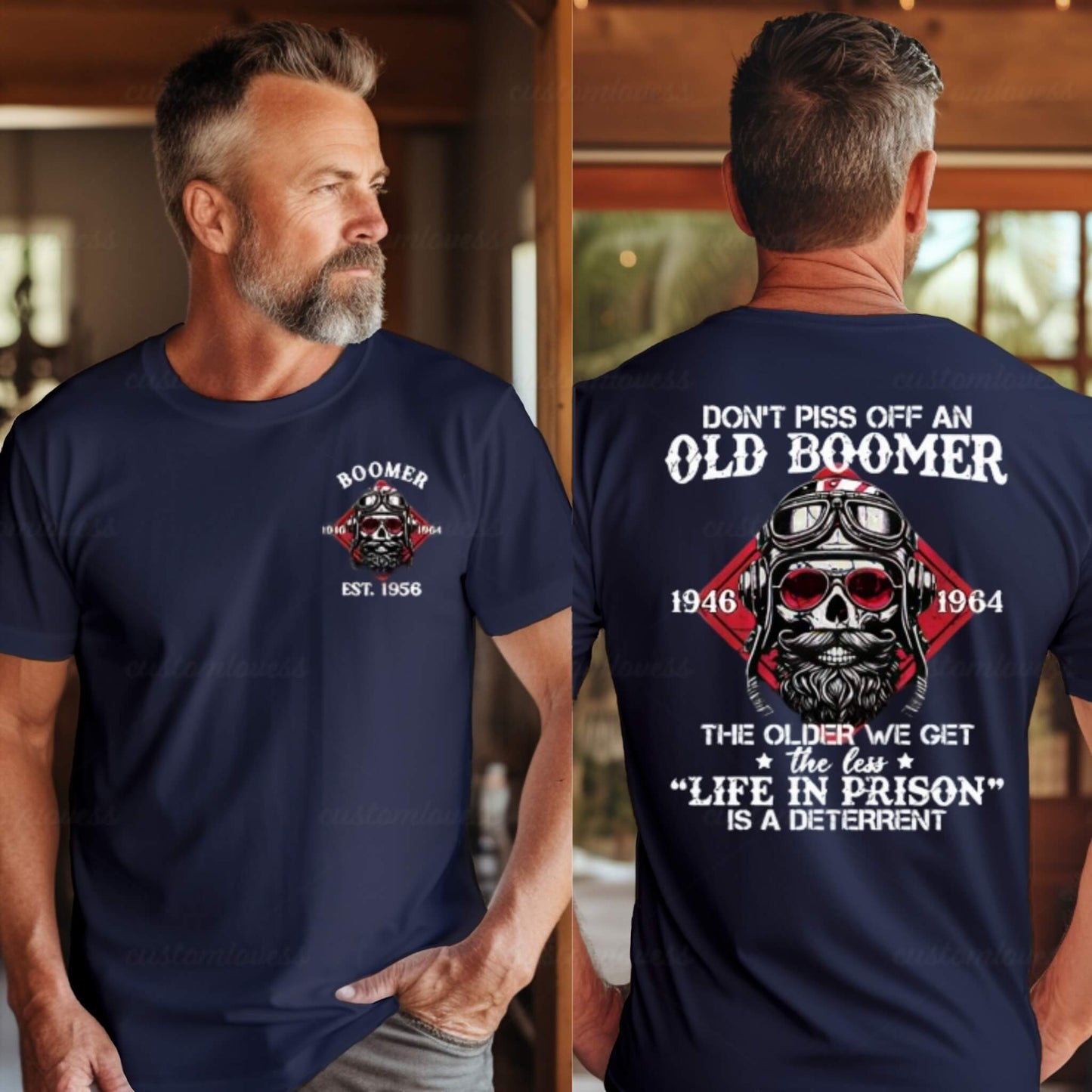 Custom Don't Piss Off An Old Boomer T-shirt