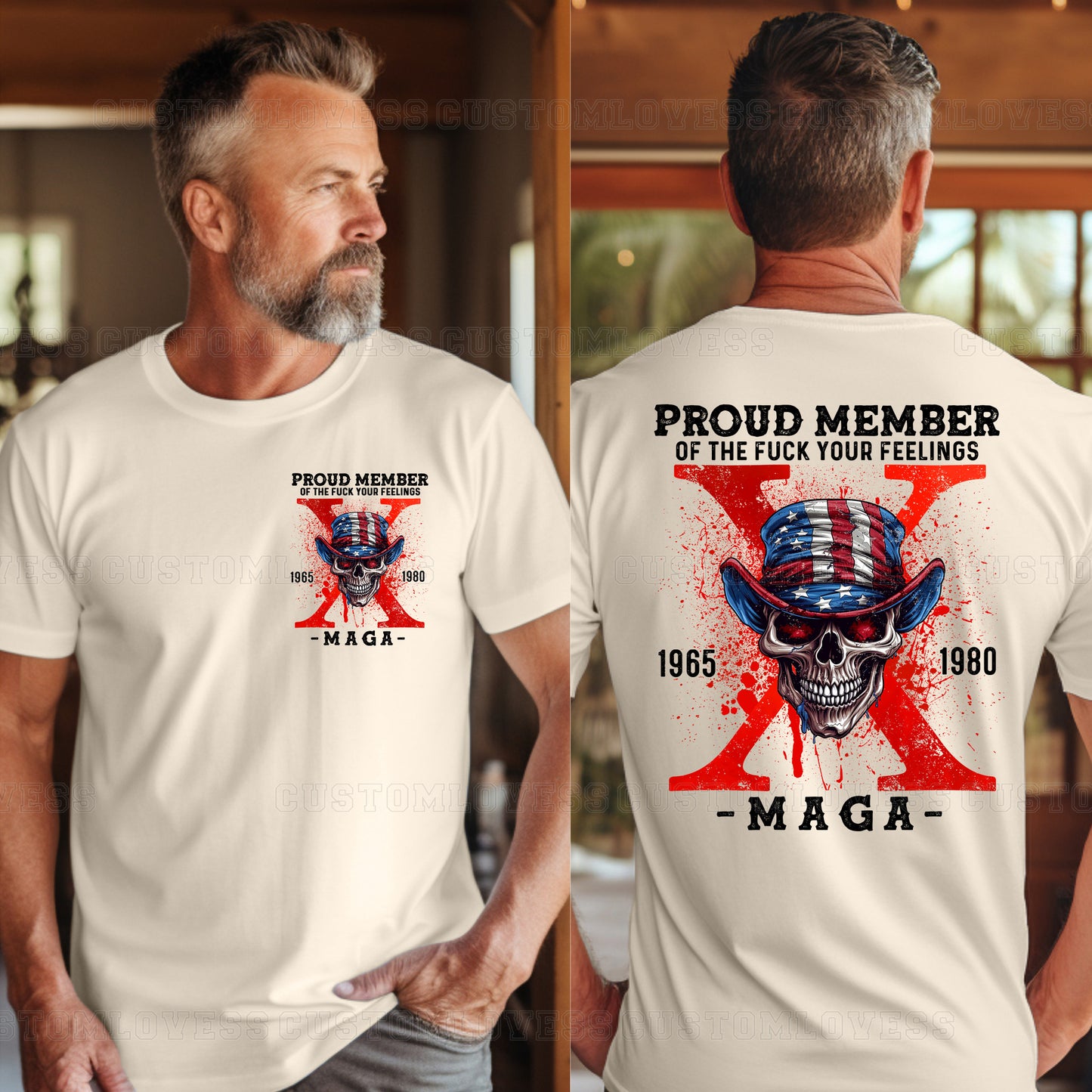Custom Gen X Maga Skull T-shirt