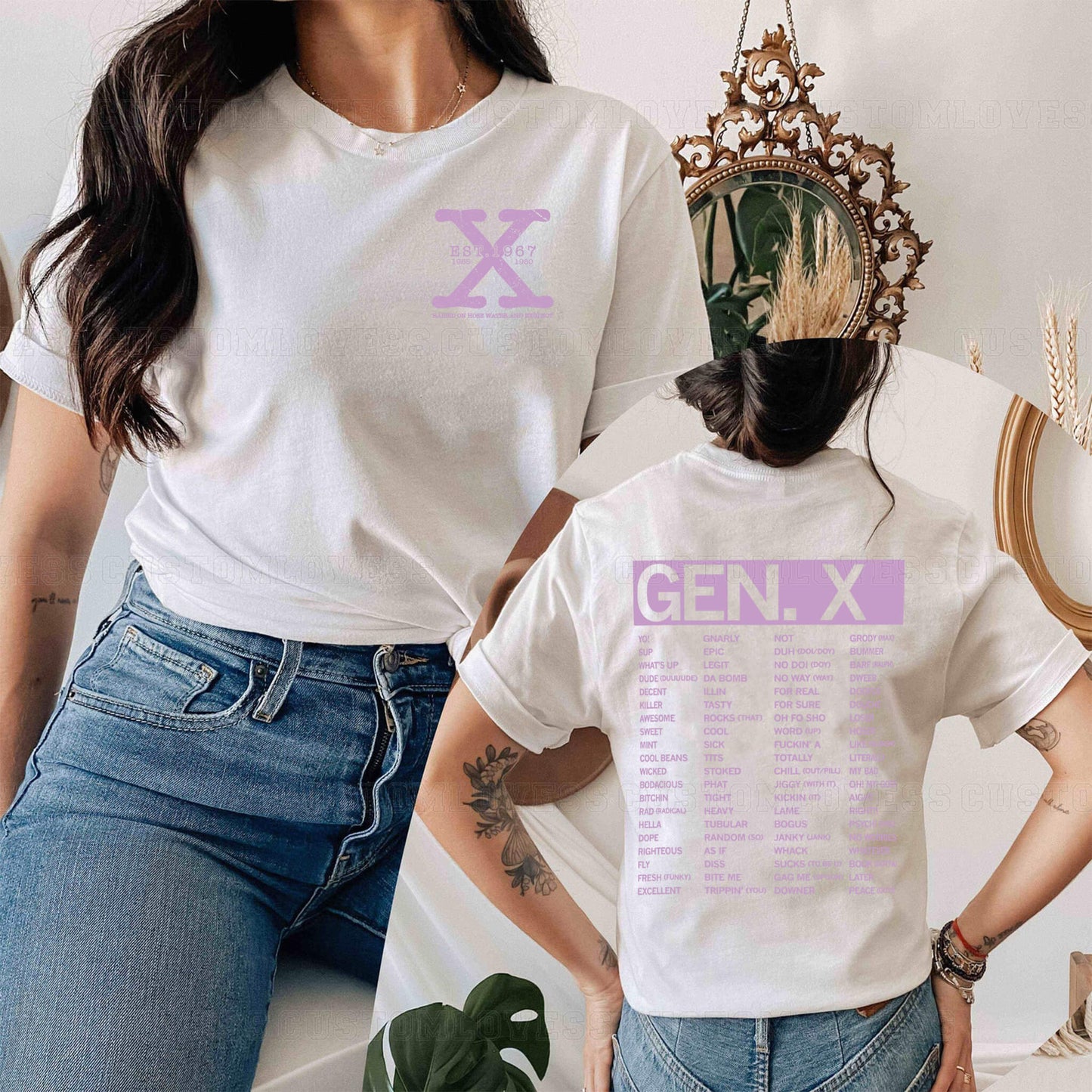 Custom Words of Gen X T-Shirt