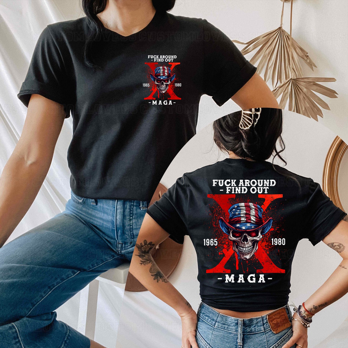 Custom Gen X Maga Skull T-shirt
