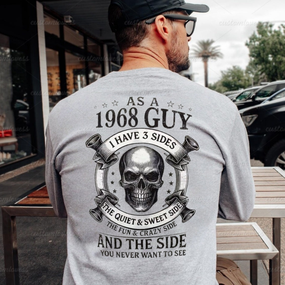Custom I Have 3 Sides Skull Men T-shirt