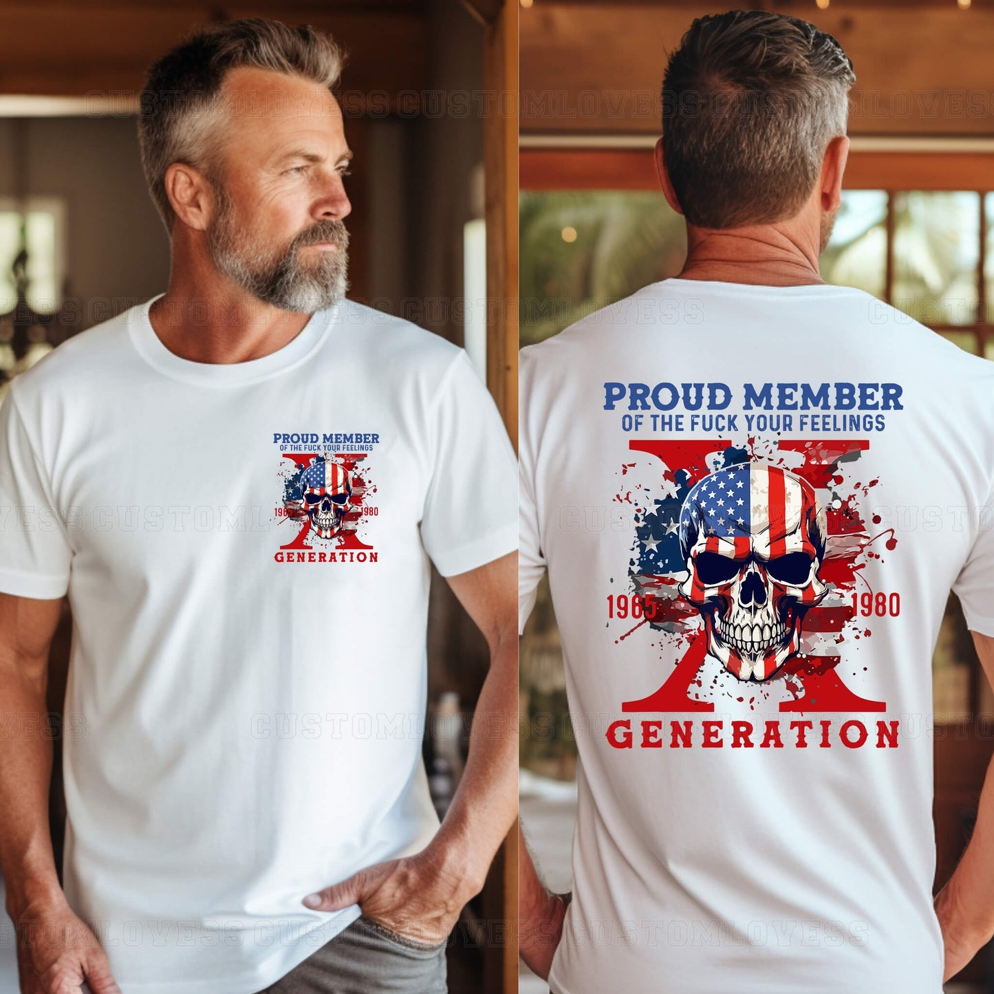 Custom Proud Member Of The Fuck Your Feelings Skull T-shirt