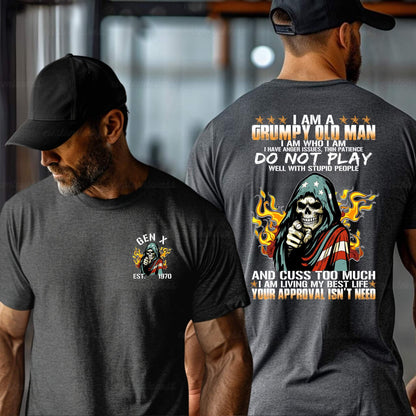 Custom I Am A Grumpy Old Men T-shirt