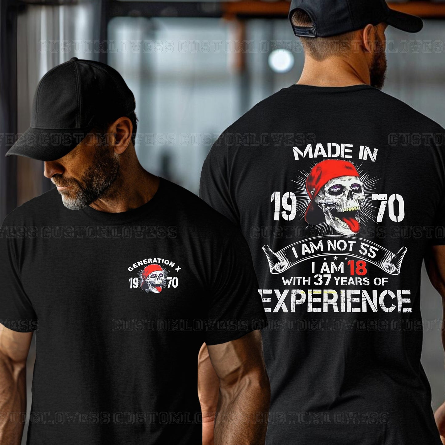 Custom Made In 19xx Skull T-shirt