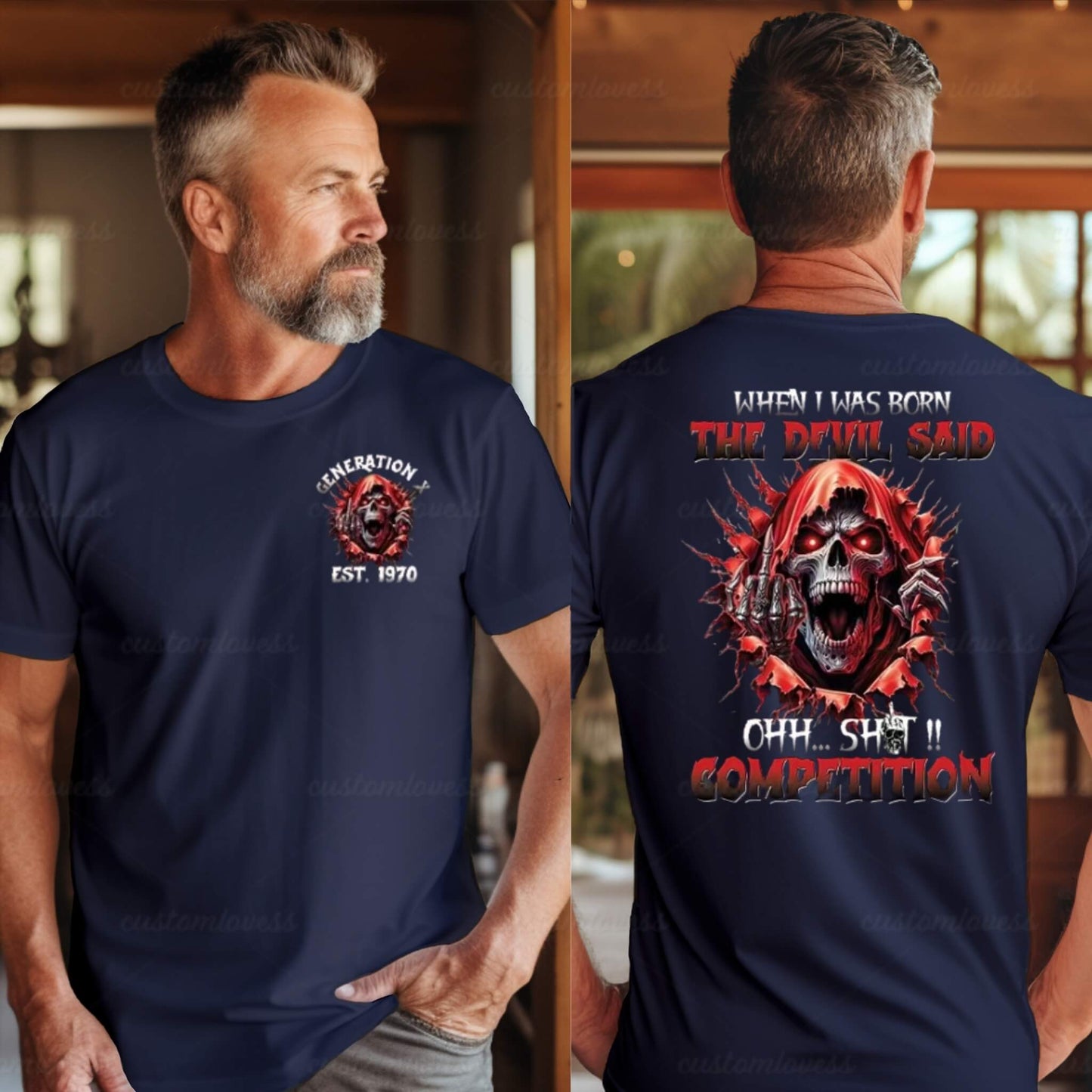 Custom When I Was Born Generation X T-shirt