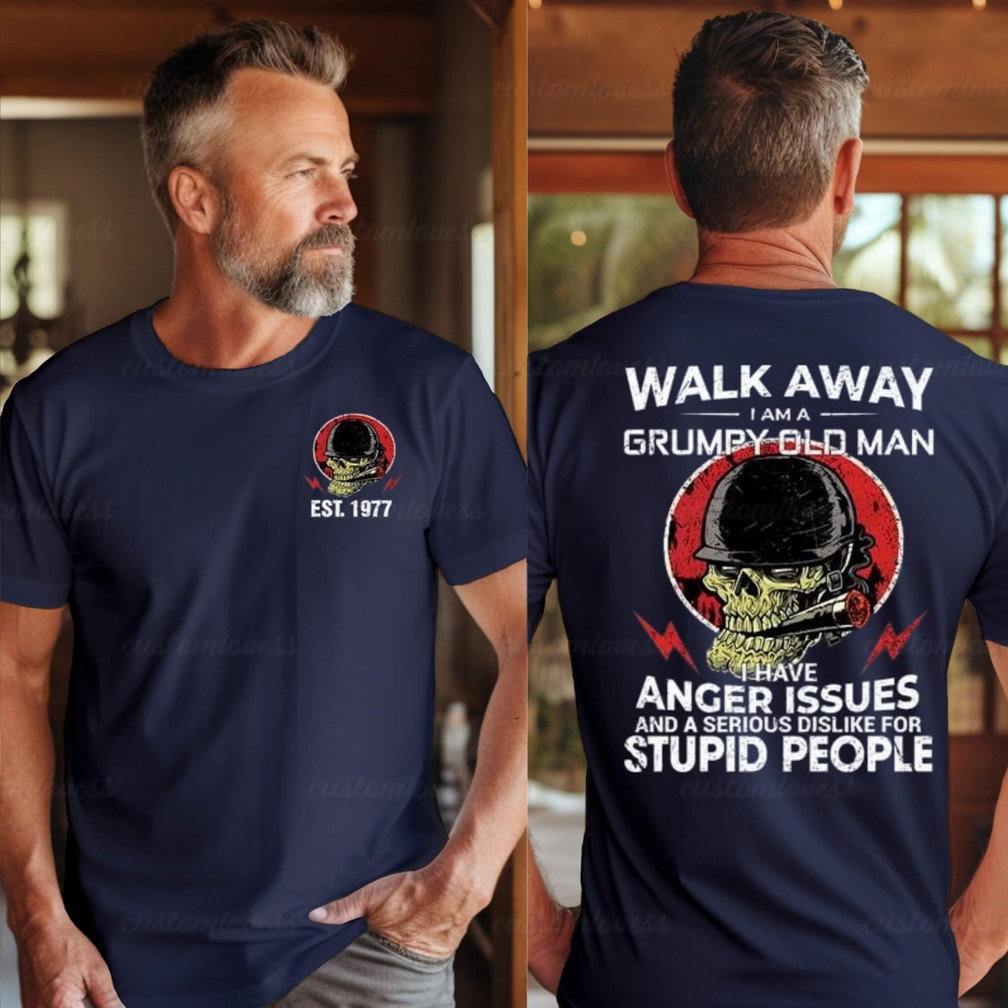 Custom Walk Away Grumpy Old Men Shirt