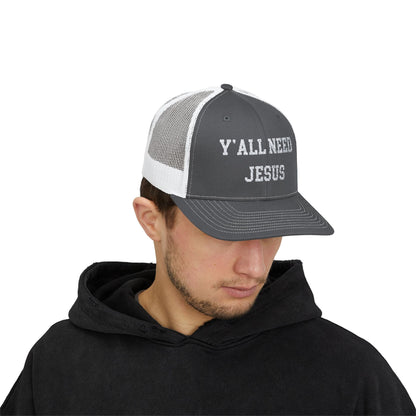 Snapback Trucker Cap - Y'all Need Jesus