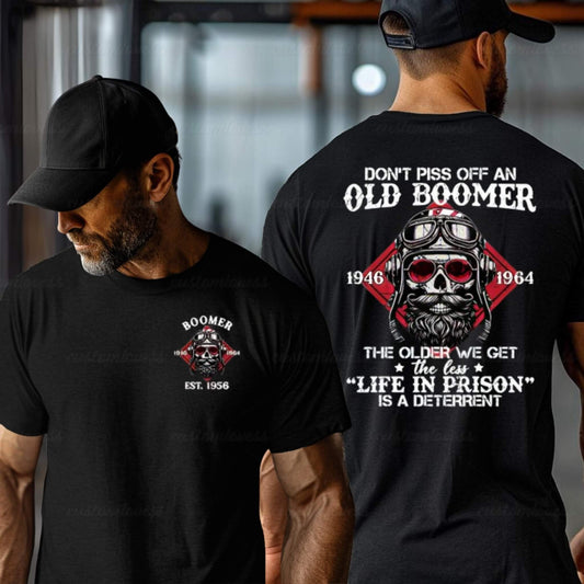 Custom Don't Piss Off An Old Boomer T-shirt