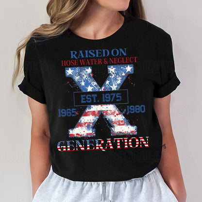 Custom X Generation American Flag T-Shirt