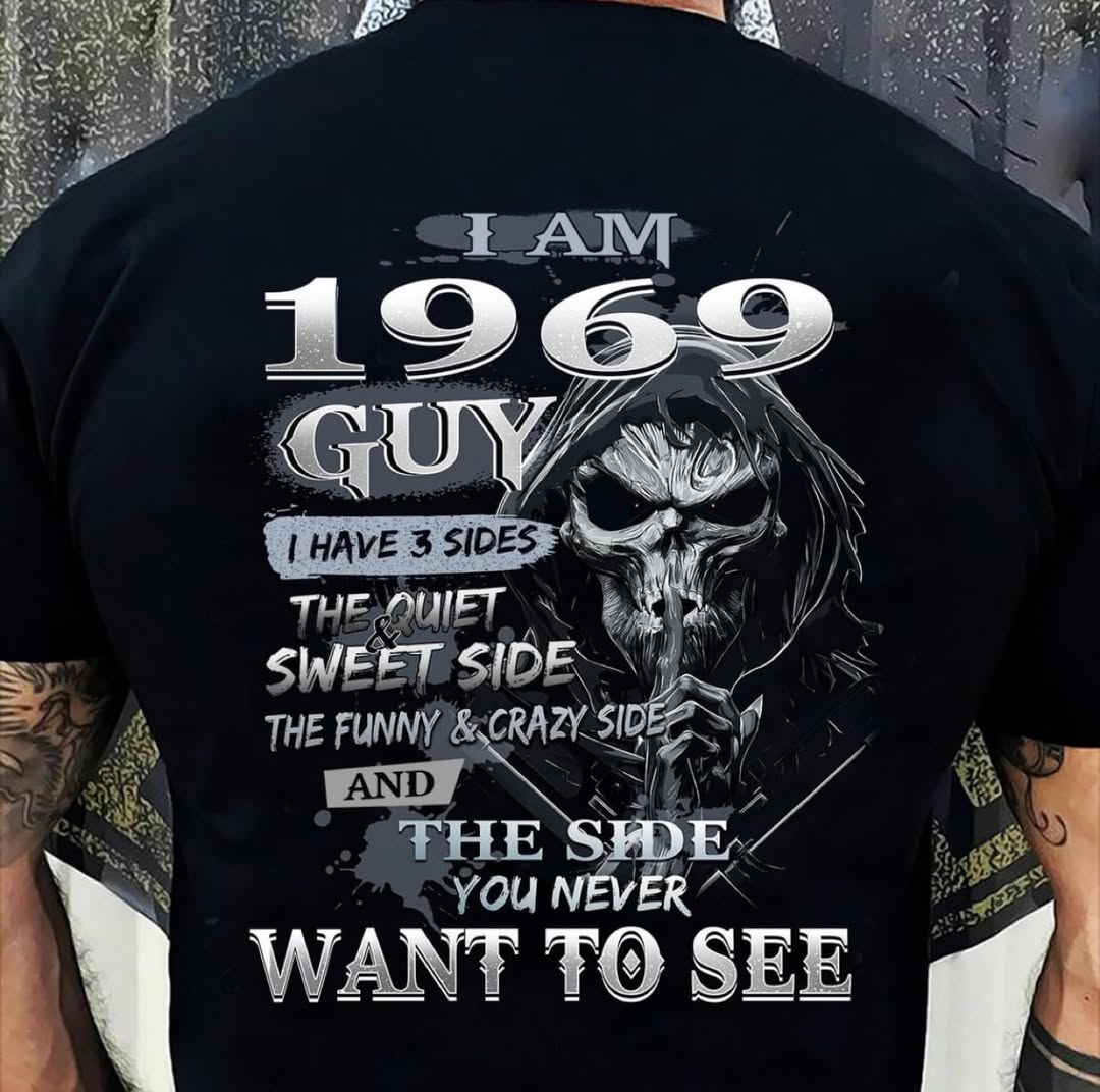 Custom Year I Have 3 Sides Skull T-shirt
