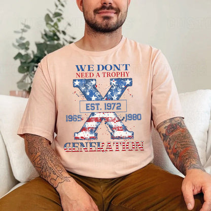 Custom X Generation American Flag T-Shirt
