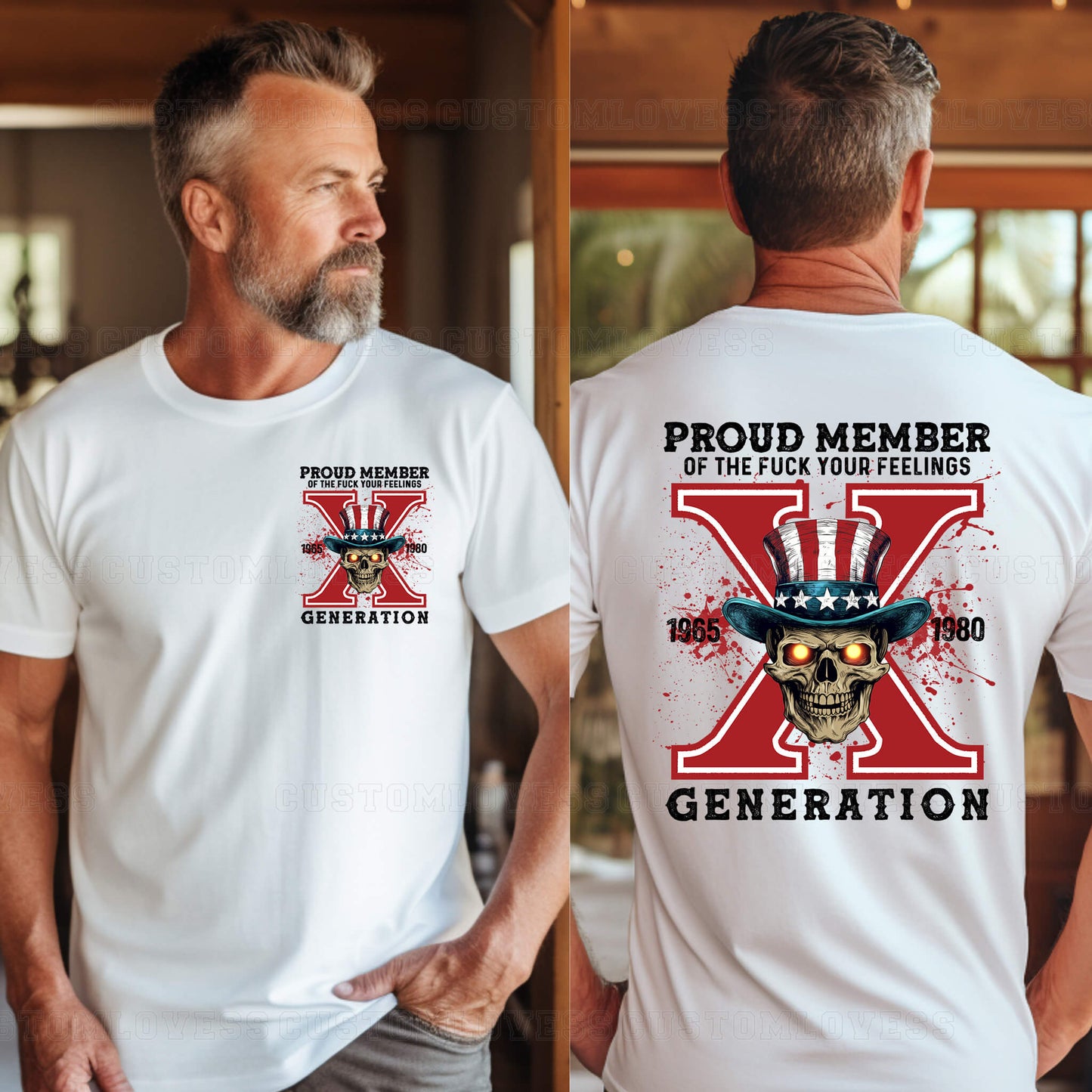 Custom Gen X Skull T-shirt