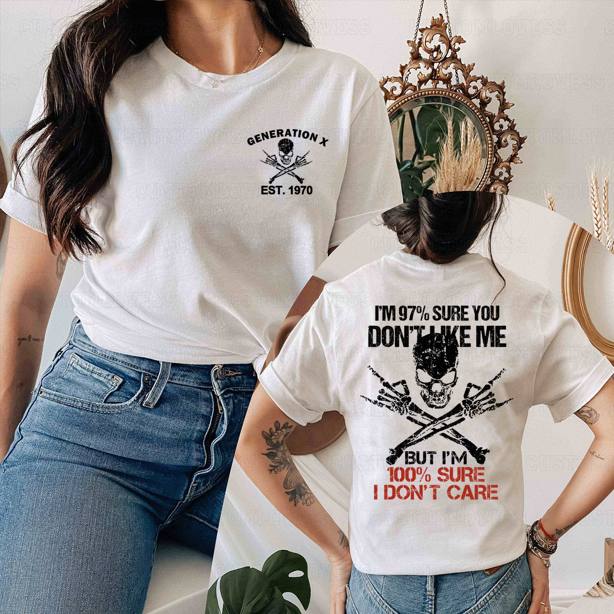 Custom I DON'T CARE GENERATION Shirt