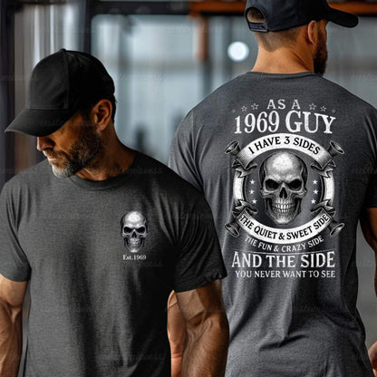 Custom I Have 3 Sides Skull Men T-shirt