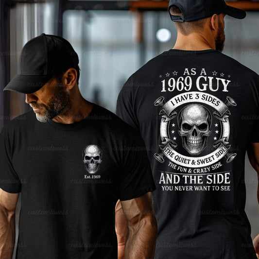Custom I Have 3 Sides Skull Men T-shirt