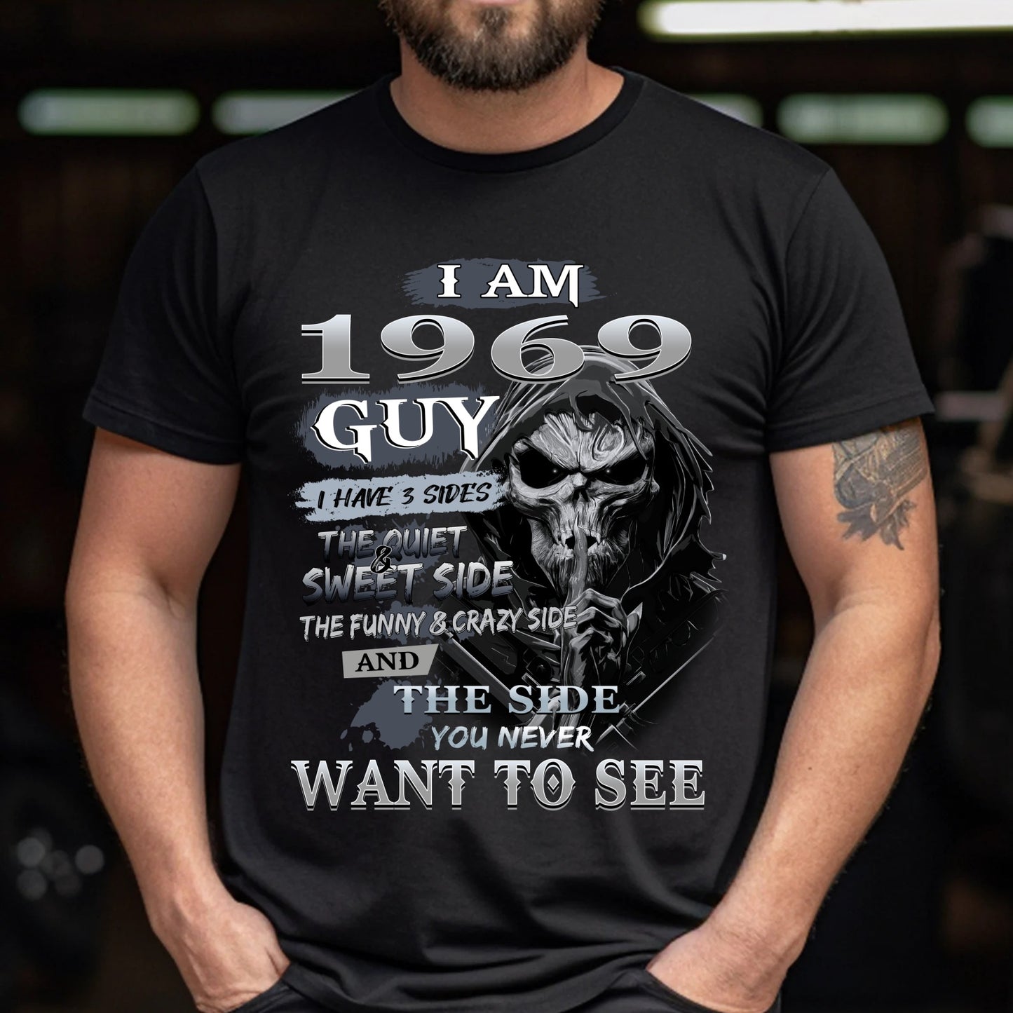 Custom Year I Have 3 Sides Skull T-shirt