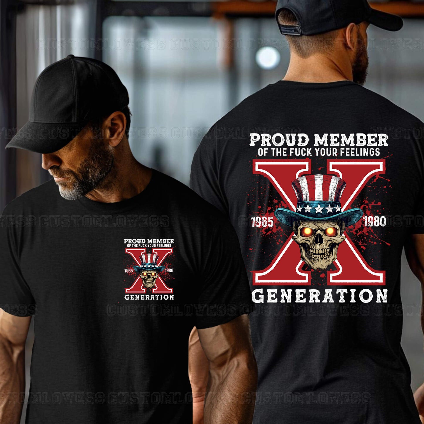 Custom Gen X Skull T-shirt