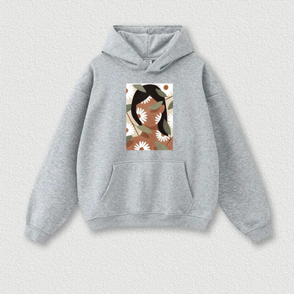 Face Daisy Hoodie - Grey